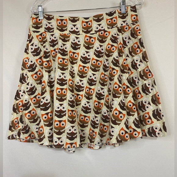 Retrolicious Dresses & Skirts - Retrolicious Owl Print A Line Mini Skirt, Size XL, EUC
